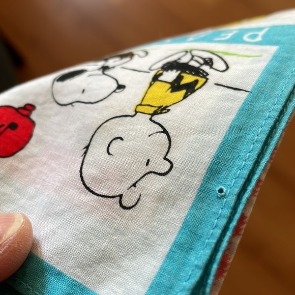Vintage Snoopy / Charlie Brown Handkerchief lot -1965 - Picture 11 of 11